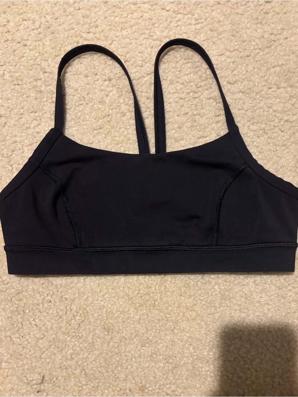 Black Strappy Comfort Sports Bra -lululemon 8